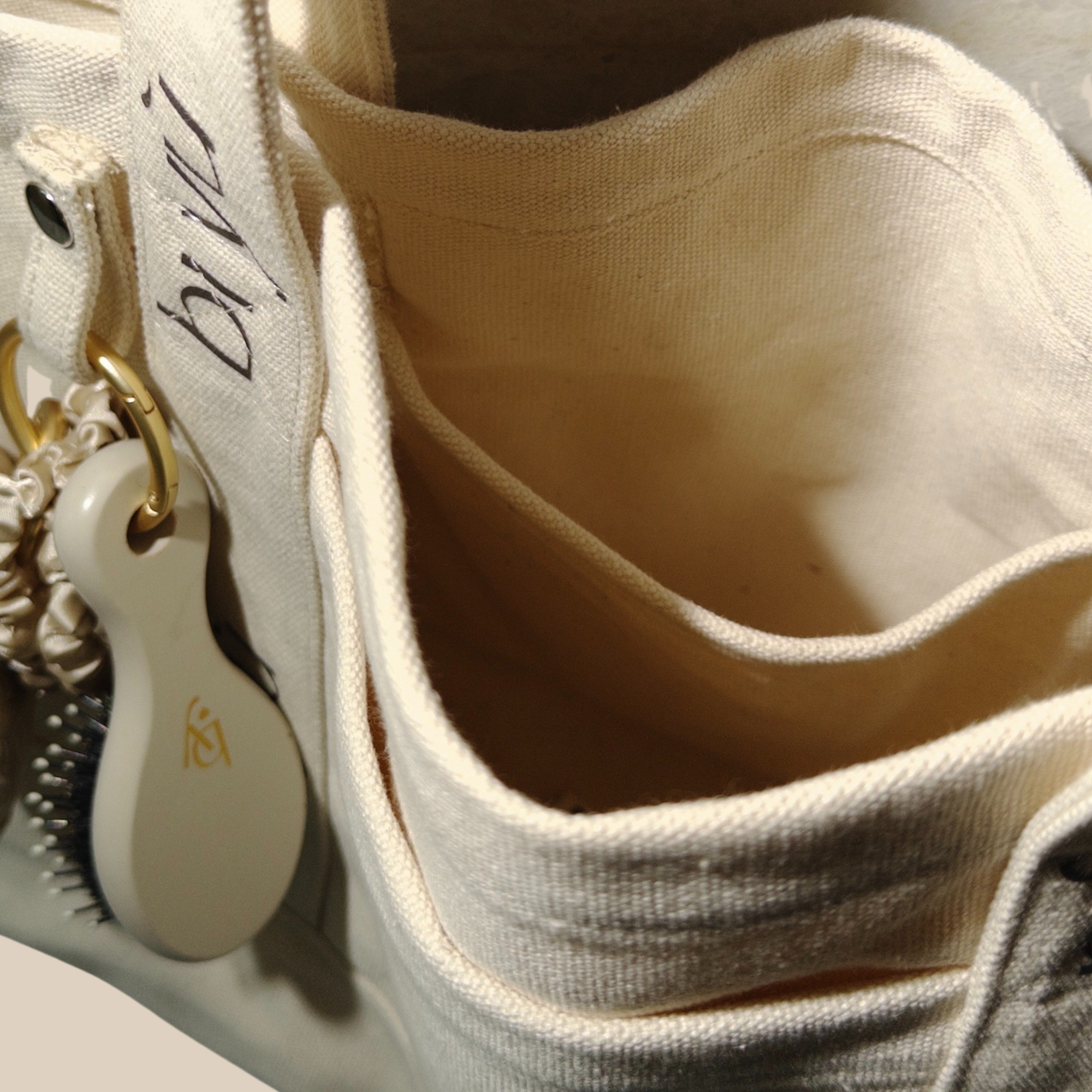 bi yù tote bag - beige