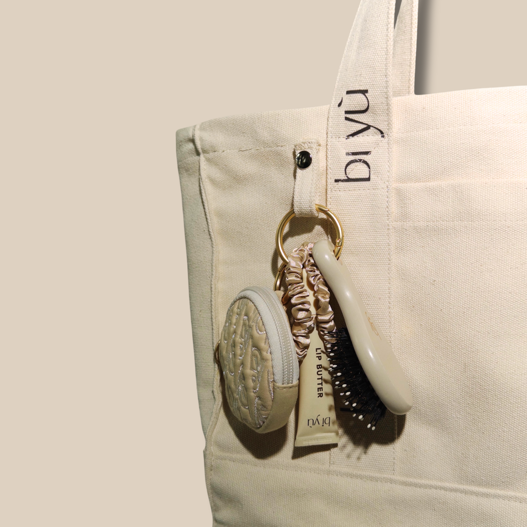 bi yù tote bag - beige